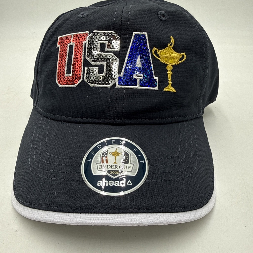 2020 RYDER CUP Whistling Straits Sequin Womens Hat Cap USA Bejeweled AHEAD